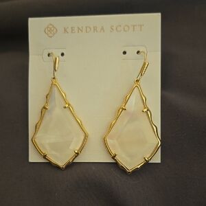 Kendra Scott Gold and White Geometric Earrings. FINAL PRICE